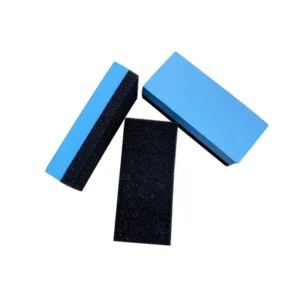 Blue and black ceramic coating foam applicator blocks