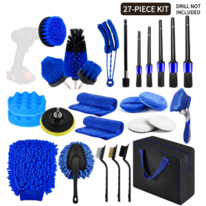 27-piece drill brush and car detailing kit