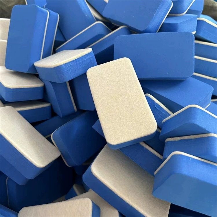 Blue felt cleaning pads for bug residue and windshield film