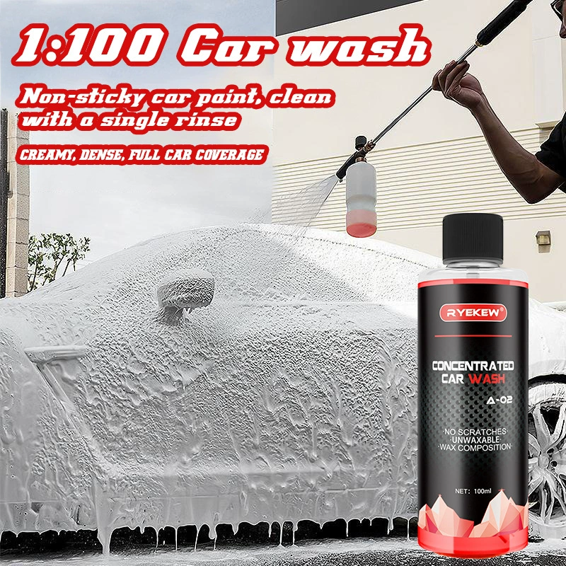 English car wash shampoo dilution and foam application graphic