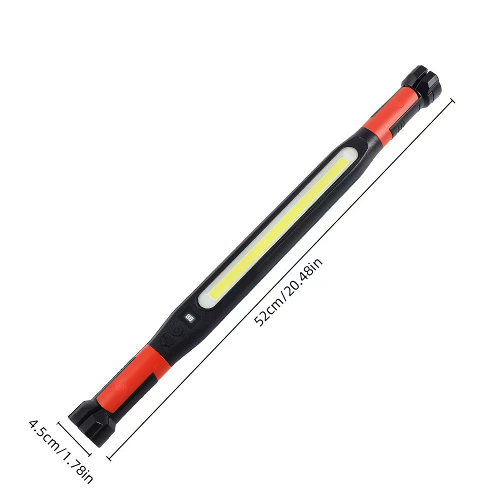 Red and black rechargeable detailing inspection light