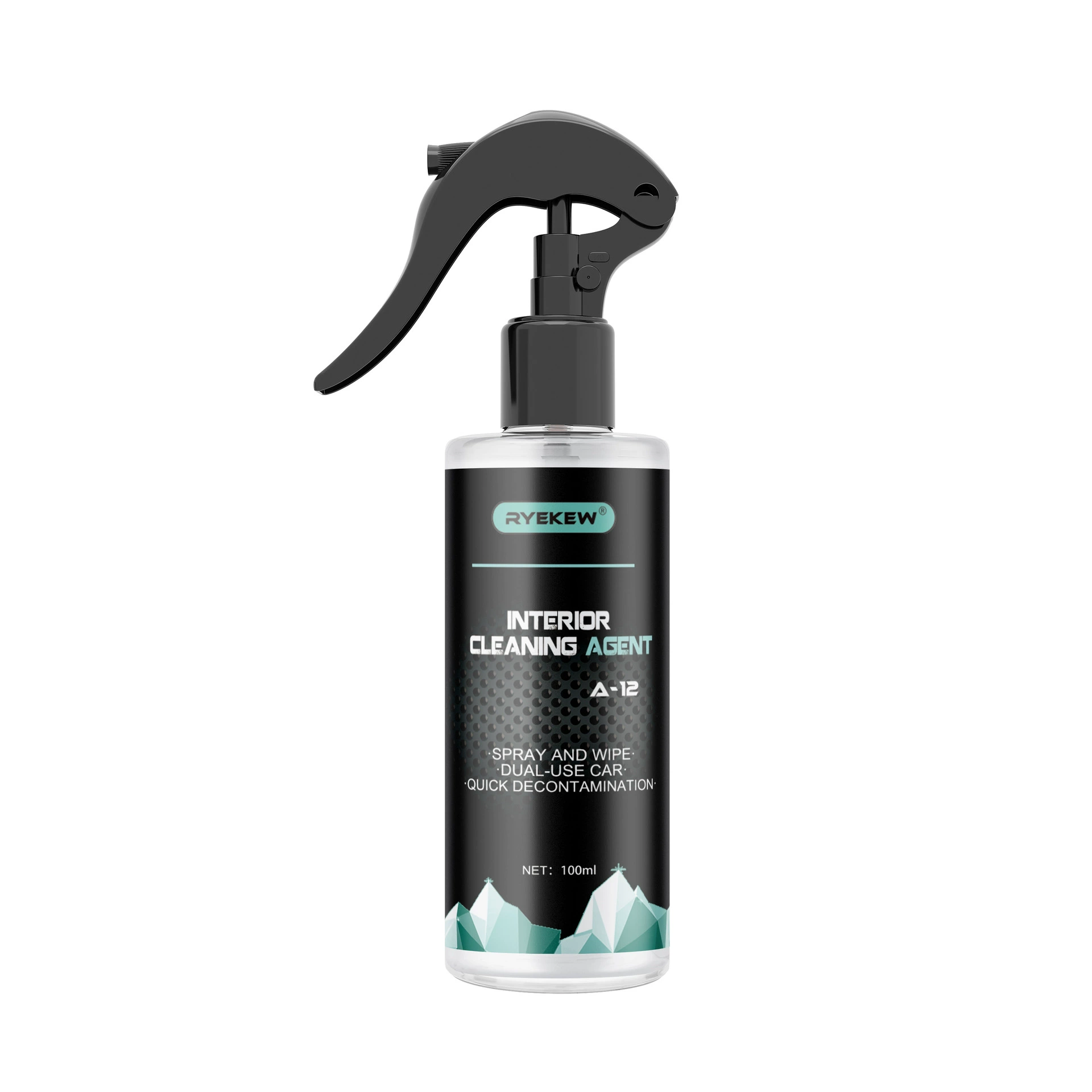 English-labeled interior fabric cleaning spray bottle
