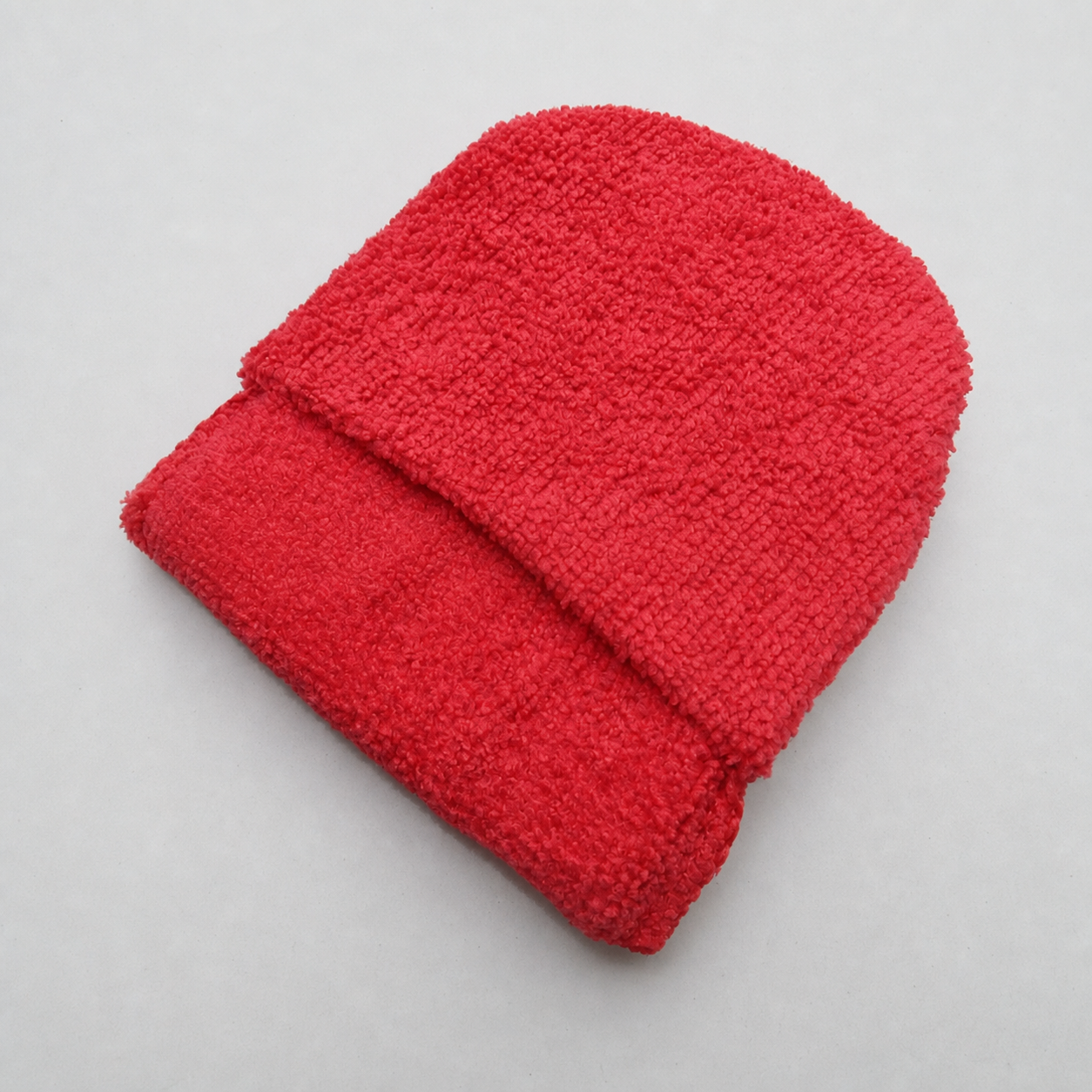 Red microfiber finger applicator mitt
