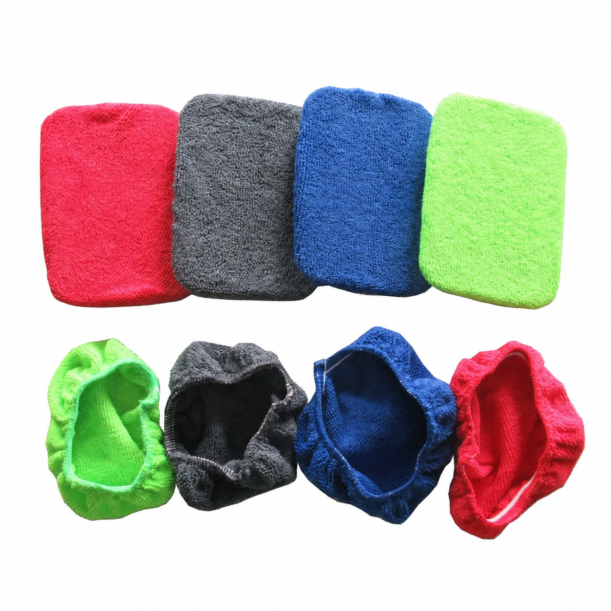 Rectangle microfiber windshield cleaner covers in four colors