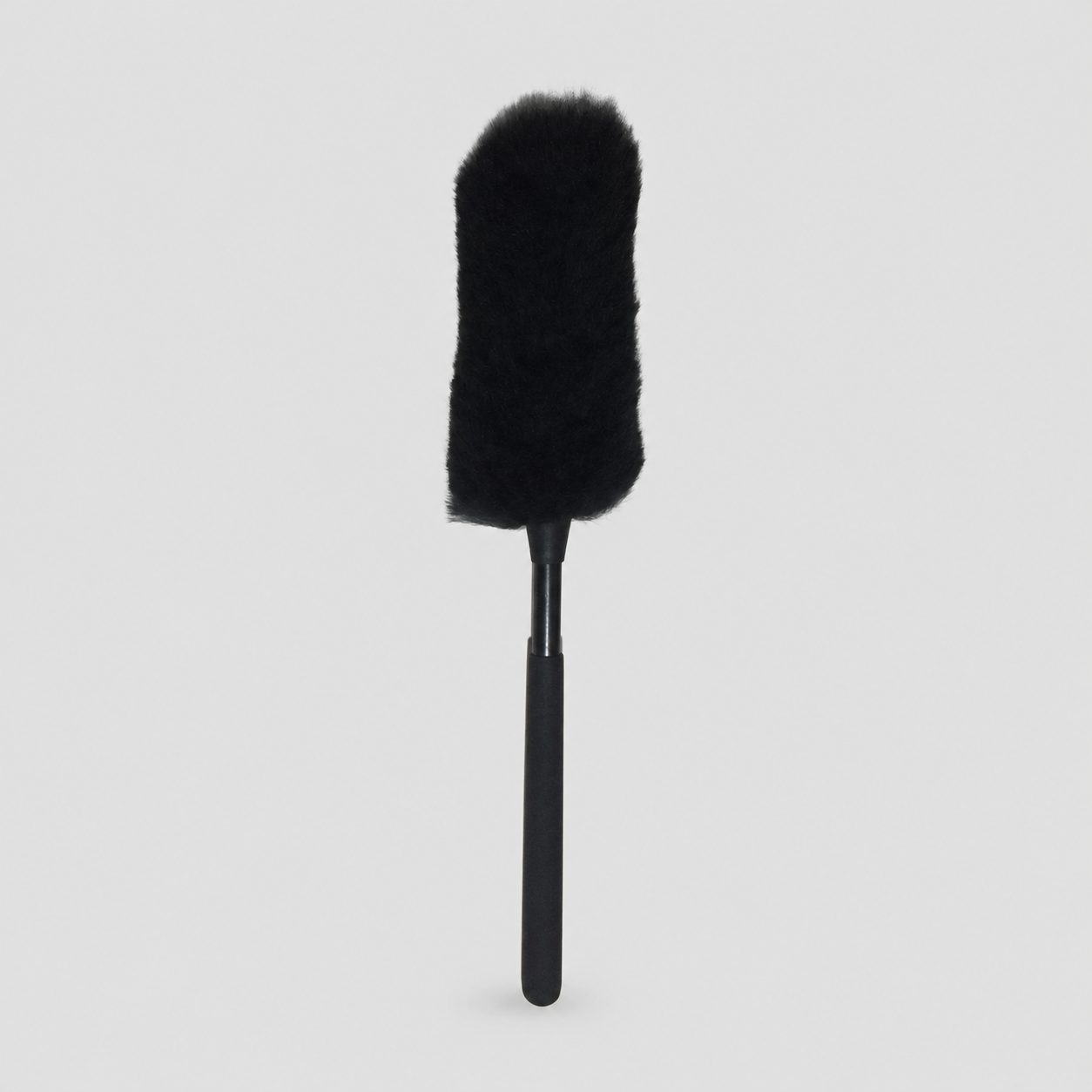 Small 30 centimeter black wool wheel brush