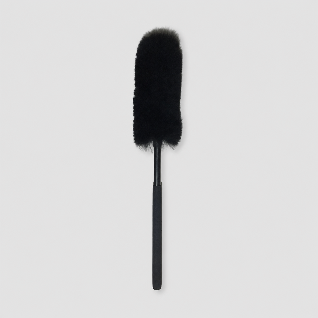 Medium 33 centimeter black wool wheel brush
